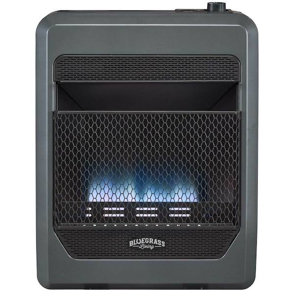 Bluegrass Living Propane Gas Vent Free Blue Flame Gas Space Heater With Blower And - B20TPB-BB