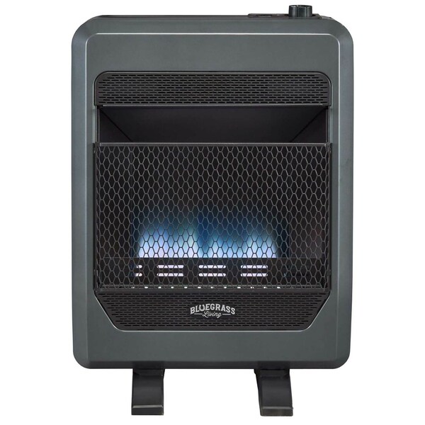 Bluegrass Living Propane Gas Vent Free Blue Flame Gas Space Heater With Blower And - B20TPB-BB