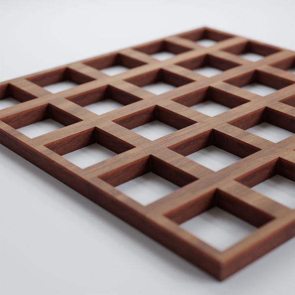 Ekena Millwork Extra Small Manchester Decorative Fretwork Wood Wall Panels, Walnut, 7 3/8"W x 7 3/8"H x 3/8"T - WALW08X08X0375MNCWA
