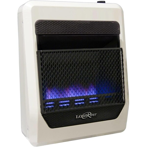 Lost River Natural Gas Ventless Blue Flame Gas Space Heater, 20,000 BTU, T-Stat Control - LRT20B-NG
