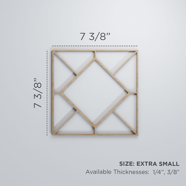 Ekena Millwork Extra Small Hudson Decorative Fretwork Wood Wall Panels, Red Oak, 7 3/8"W x 7 3/8"H x 3/8"T - WALW08X08X0375HSNRO