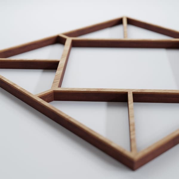 Ekena Millwork Extra Small Hudson Decorative Fretwork Wood Wall Panels, Red Oak, 7 3/8"W x 7 3/8"H x 3/8"T - WALW08X08X0375HSNRO