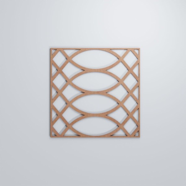 Ekena Millwork Large Montrose Decorative Fretwork Wood Wall Panels, Wood (Paint Grade), 23 3/8"W x 23 3/8"H x 3/8"T - WALW24X24X0375MNTMF