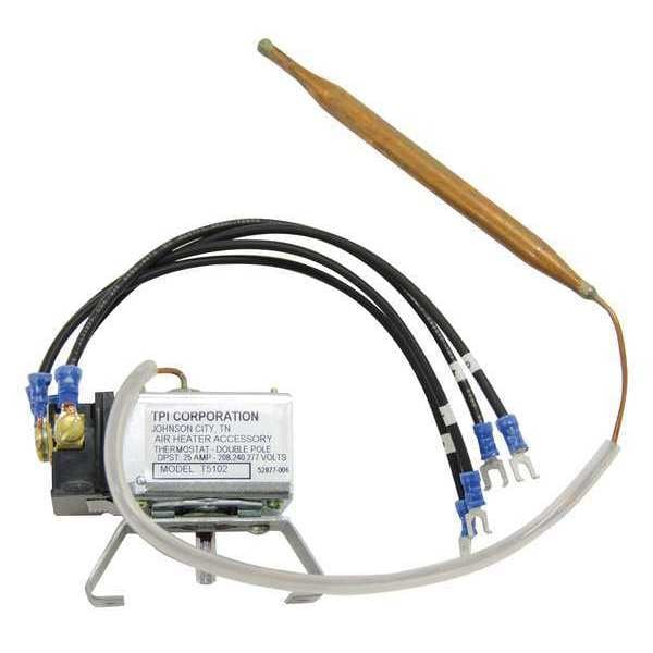 Markel Products Thermostat, 38 ft., 3-1/2"D x 5"W, DPST - T5102