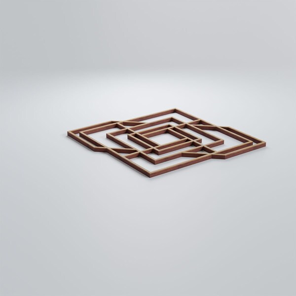 Ekena Millwork Small Norwood Decorative Fretwork Wood Wall Panels, Hickory, 11 3/8"W x 11 3/8"H x 3/8"T - WALW12X12X0375NWDHI