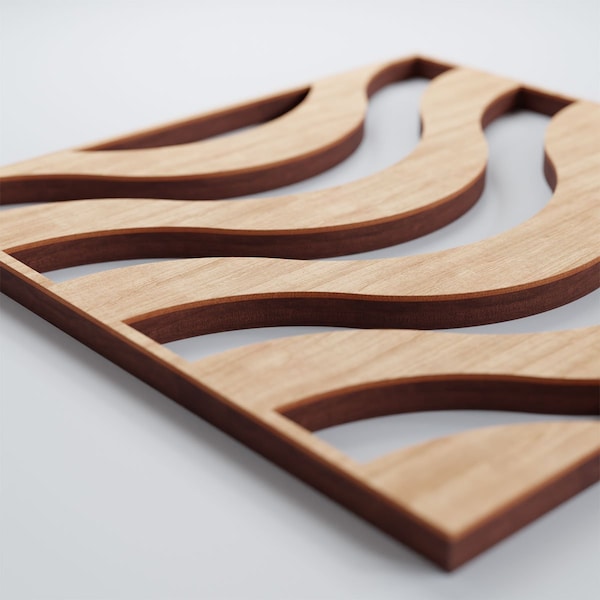 Ekena Millwork Extra Small Parker Decorative Fretwork Wood Wall Panels, Alder, 7 3/8"W x 7 3/8"H x 3/8"T - WALW08X08X0375PKRAL