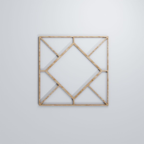 Ekena Millwork Medium Hudson Decorative Fretwork Wood Wall Panels, Red Oak, 15 3/8"W x 15 3/8"H x 3/8"T - WALW16X16X0375HSNRO