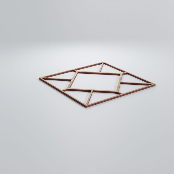 Ekena Millwork Medium Hudson Decorative Fretwork Wood Wall Panels, Red Oak, 15 3/8"W x 15 3/8"H x 3/8"T - WALW16X16X0375HSNRO