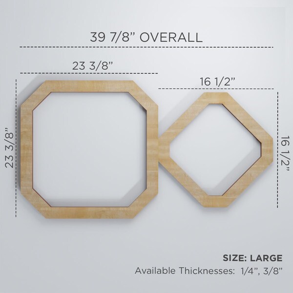 Ekena Millwork Large Lockhart Decorative Fretwork Wood Wall Panels, Birch, 39 7/8"W x 23 3/8"H x 3/8"T - WALW24X24X0375LKHBI