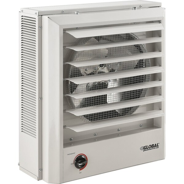 Global Industrial Fan Forced Electric Unit Heater, 3 Phase, 480V, 10kW, 21-7/16 in H, 19 in W - 246103