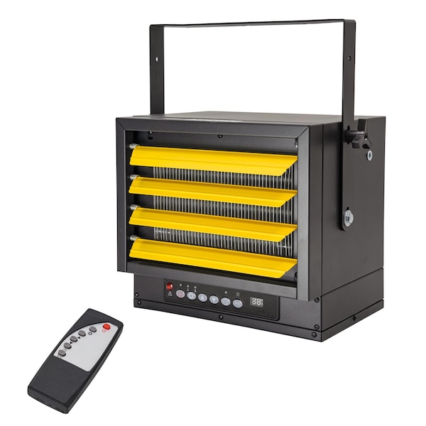 Edendirect 7500W Black Electric Garage Heater Micathermic Space Heater, Remote Control and 12 H Timer - HGD-75