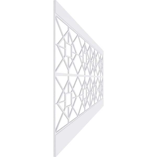 Ekena Millwork 40"H x 94 1/2"W Jamestown PVC Wainscot Paneling Kit - WPK40X94JTN