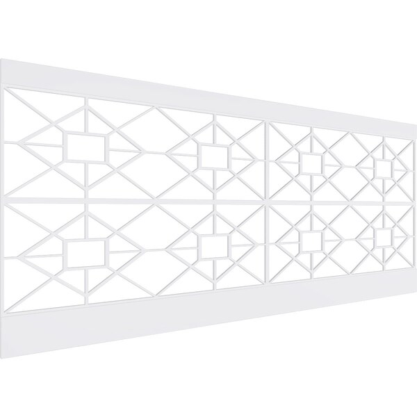 Ekena Millwork 40"H x 94 1/2"W Jamestown PVC Wainscot Paneling Kit - WPK40X94JTN