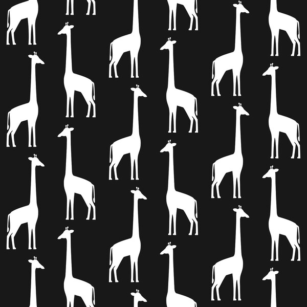 Manhattan Comfort Johnson Vivi Black Giraffe 33 ft L X 209 in W Wallpaper - BR4060-139062