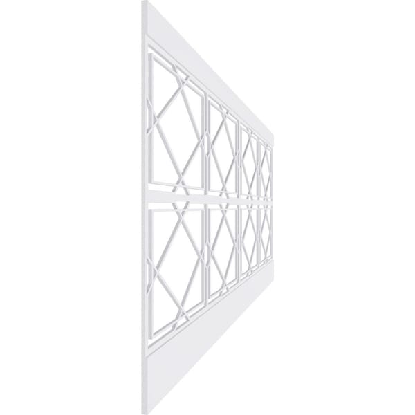Ekena Millwork 40"H x 94 1/2"W Kiowa PVC Wainscot Paneling Kit - WPK40X94KWA