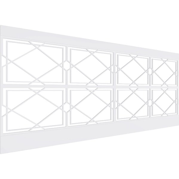 Ekena Millwork 40"H x 94 1/2"W Kiowa PVC Wainscot Paneling Kit - WPK40X94KWA
