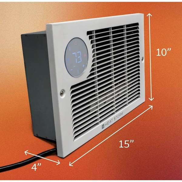 Heatstorm In Wall, 750-1500 W W, White - HS-1500-WALL-R