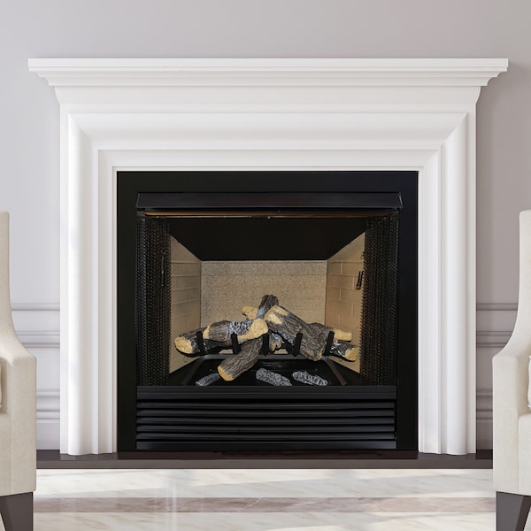 Cedar Ridge Hearth 24In. Decorative Realistic Fireplace Ceramic Wood Log Set - M - CRHWV24RP-D