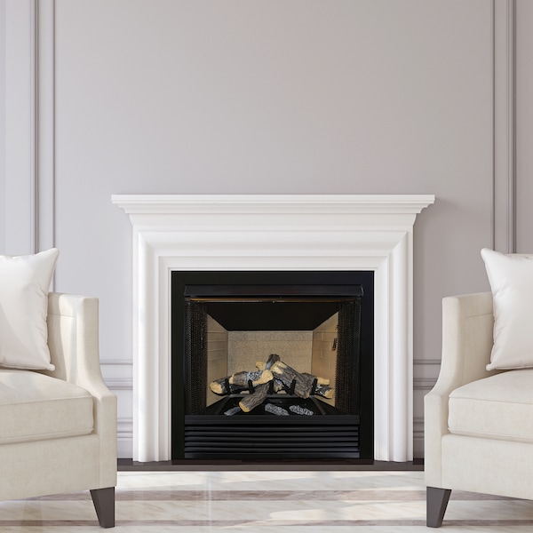 Cedar Ridge Hearth 24In. Decorative Realistic Fireplace Ceramic Wood Log Set - M - CRHWV24RP-D