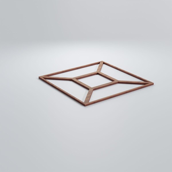 Ekena Millwork Medium Marion Decorative Fretwork Wood Wall Panels, Walnut, 15 3/8"W x 15 3/8"H x 3/8"T - WALW16X16X0375MARWA