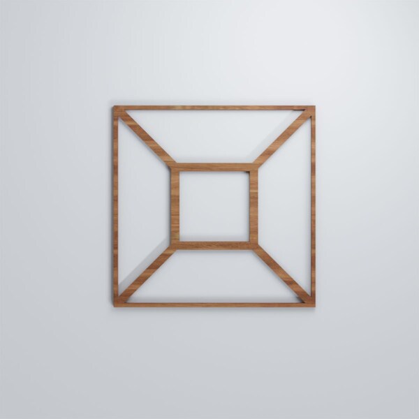 Ekena Millwork Medium Marion Decorative Fretwork Wood Wall Panels, Walnut, 15 3/8"W x 15 3/8"H x 3/8"T - WALW16X16X0375MARWA
