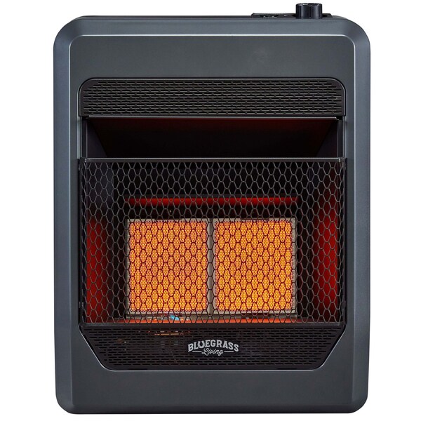 Bluegrass Living Natural Gas Vent Free Infrared Gas Space Heater With Blower And Base - B20TNIR-BB