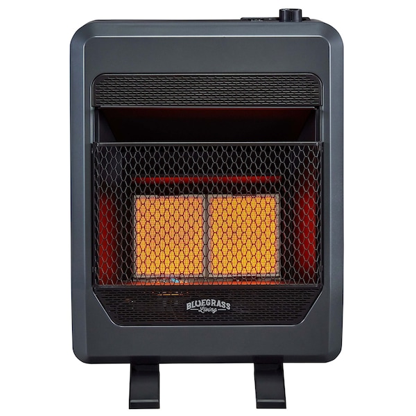Bluegrass Living Natural Gas Vent Free Infrared Gas Space Heater With Blower And Base - B20TNIR-BB