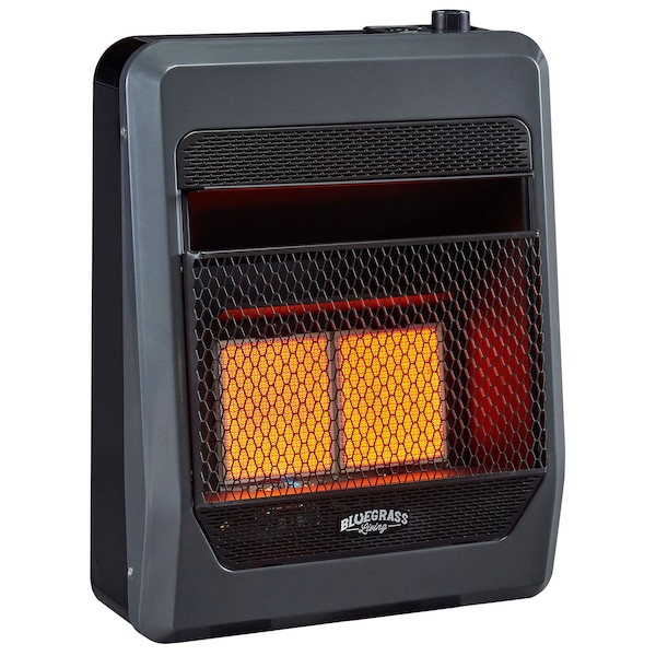 Bluegrass Living Natural Gas Vent Free Infrared Gas Space Heater With Blower And Base - B20TNIR-BB