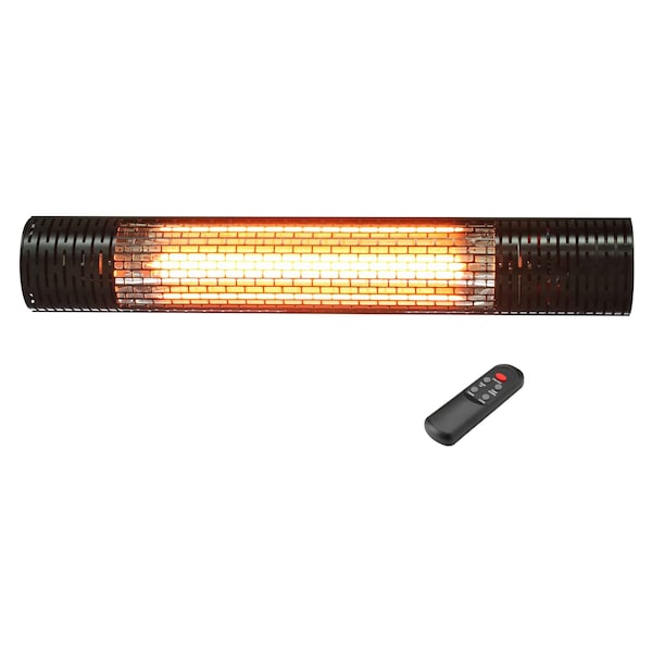 Dr Infrared Heater Black Carbon Infrared Indoor/Outdoor Patio Heater with Remote control, Wall or Ceiling Mount, 1500W - DR-233