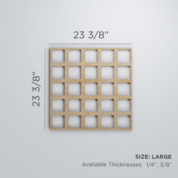 Ekena Millwork Large Manchester Decorative Fretwork Wood Wall Panels, Walnut, 23 3/8"W x 23 3/8"H x 3/8"T - WALW24X24X0375MNCWA