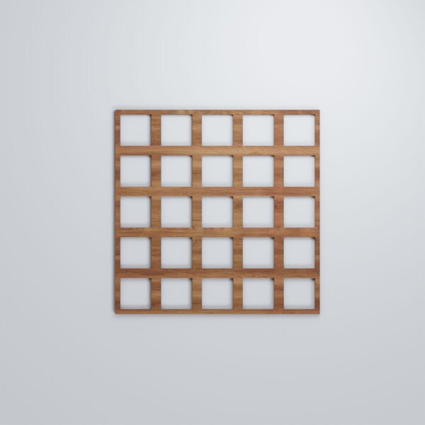 Ekena Millwork Large Manchester Decorative Fretwork Wood Wall Panels, Walnut, 23 3/8"W x 23 3/8"H x 3/8"T - WALW24X24X0375MNCWA
