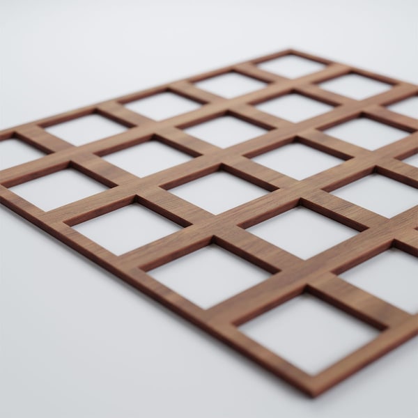 Ekena Millwork Large Manchester Decorative Fretwork Wood Wall Panels, Walnut, 23 3/8"W x 23 3/8"H x 3/8"T - WALW24X24X0375MNCWA