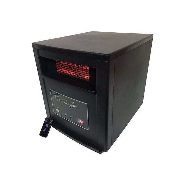 Home Comfort Portable Heater with Remote 1500 sq ft Electric Infrared 5200 BTU Black - 90314031117