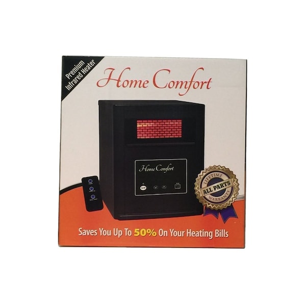 Home Comfort Portable Heater with Remote 1500 sq ft Electric Infrared 5200 BTU Black - 90314031117