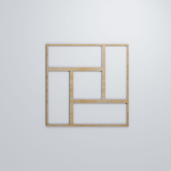 Ekena Millwork Large Sheffield Decorative Fretwork Wood Wall Panels, Hickory, 23 3/8"W x 23 3/8"H x 3/8"T - WALW24X24X0375SHFHI