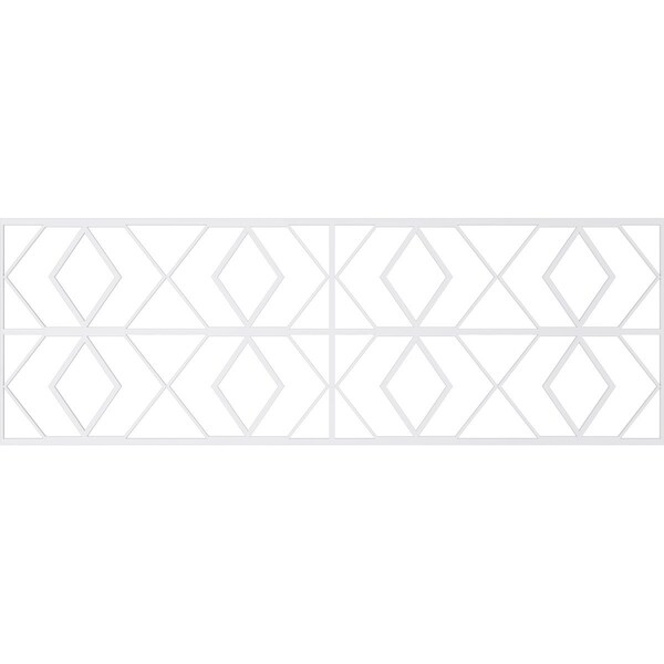 Ekena Millwork Set of Four Panels for 94 1/2"W x 32 1/4"H Hillrose Fretwork Wainscot Wall Paneling - WPKP16X01X47HRE