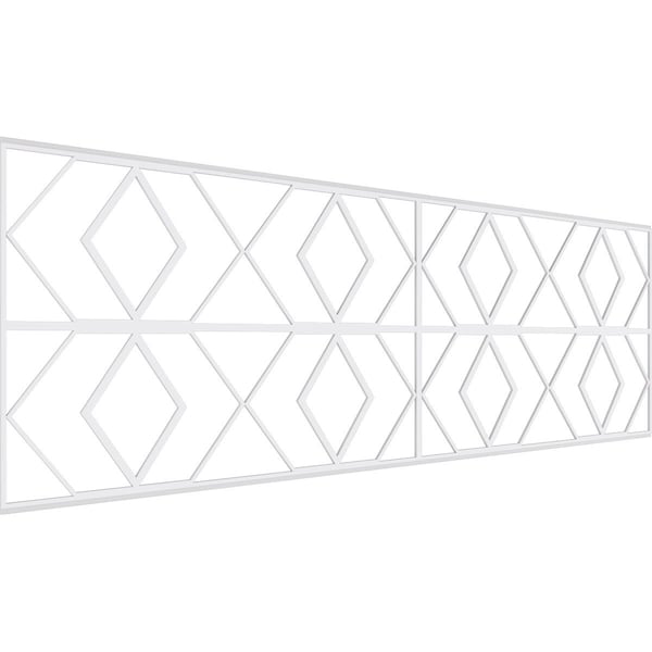 Ekena Millwork Set of Four Panels for 94 1/2"W x 32 1/4"H Hillrose Fretwork Wainscot Wall Paneling - WPKP16X01X47HRE