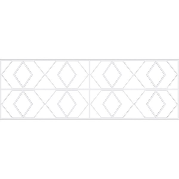 Ekena Millwork Set of Four Panels for 94 1/2"W x 32 1/4"H Hillrose Fretwork Wainscot Wall Paneling - WPKP16X01X47HRE