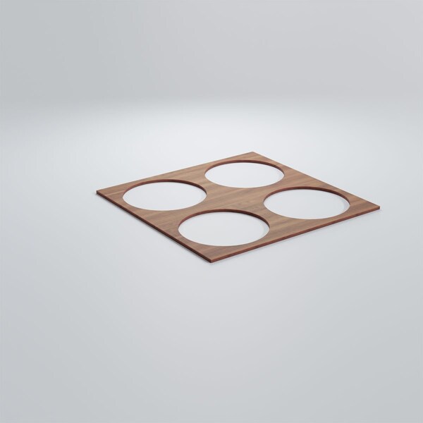 Ekena Millwork Large Wembley Decorative Fretwork Wood Wall Panels, Walnut, 23 3/8"W x 23 3/8"H x 3/8"T - WALW24X24X0375WEMWA