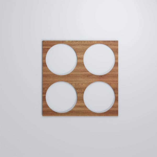 Ekena Millwork Large Wembley Decorative Fretwork Wood Wall Panels, Walnut, 23 3/8"W x 23 3/8"H x 3/8"T - WALW24X24X0375WEMWA