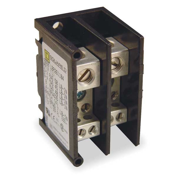 Bloque de Distribución de Energía Square D, 310A, 2P, 6AWG-350 MCM, 600V - 9080LBA263101
