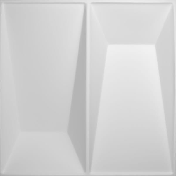 Ekena Millwork 11 7/8in. W x 11 7/8in. H Locke EnduraWall Decorative 3D Wall Panel Covers, Total 9.79 Sq. Ft., 10PK - WP12X12LOWH-CASE-10