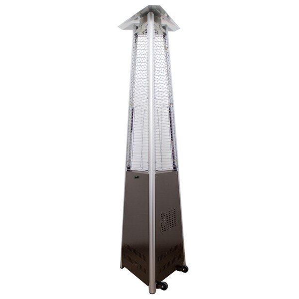 Hiland Commercial Glass Tube Patio Heater in Hammered Bronze - HLDS01-CGTHG