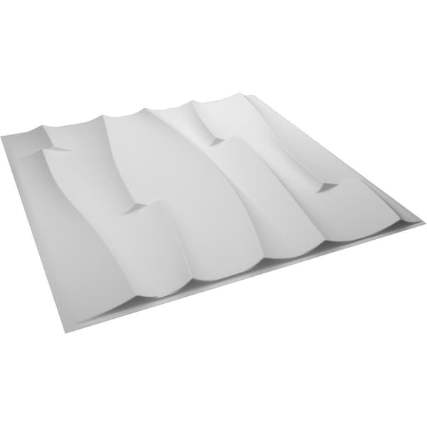 Ekena Millwork 19 5/8in. W x 19 5/8in. H Brick Wave EnduraWall 3D Wall Panel Covers, Total 32.1 Sq. Ft., 12PK - WP20X20BVWH-CASE-12