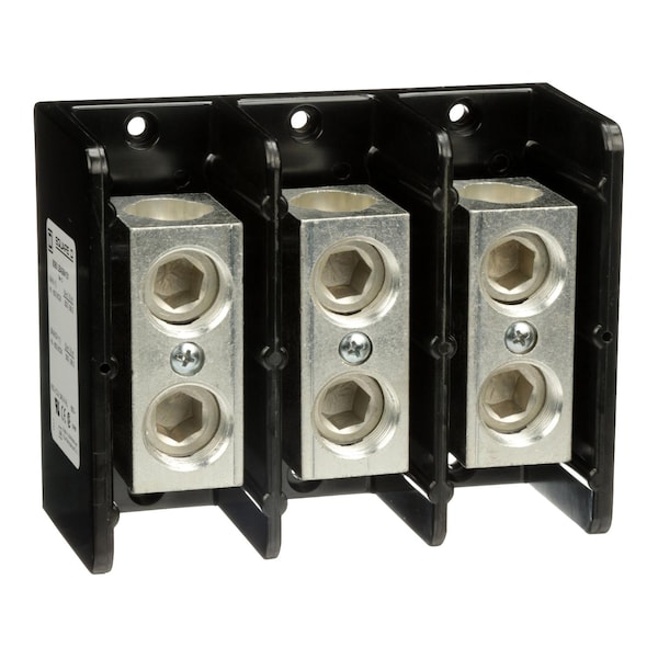 Bloque de distribución de energía Square D, Linergy, 1 polo, 1 línea, 1 carga, 420A Cu, 340A Al, 600V - 9080LBA164101
