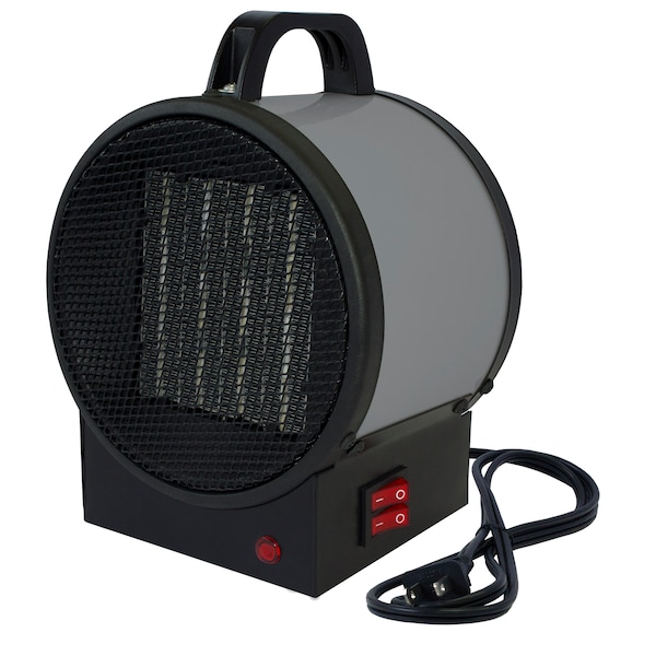 King Electric Puh Portable Heater 120V-750/1500W Ceramic W/Stat Gray - PUH1215T