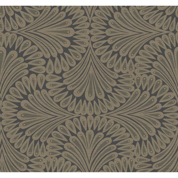 York Wallcoverings Cabaret Black Metallic Wallpaper - CA1501