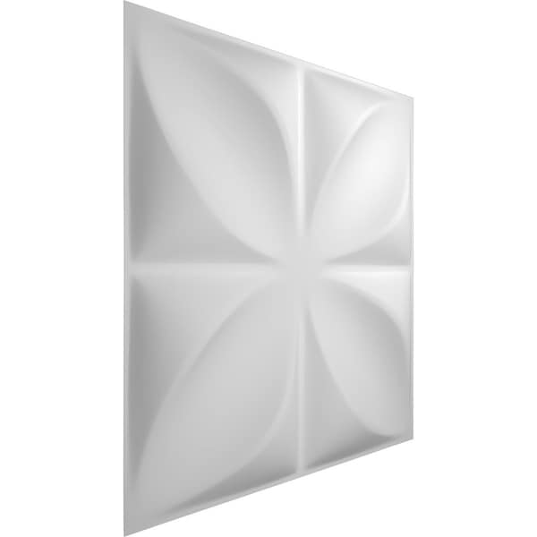 Ekena Millwork 11 7/8in. W x 11 7/8in. H Helene EnduraWall Decor 3D Wall Panel Covers Total 48.96 Sq. Ft., 50PK - WP12X12HEWH-CASE-50