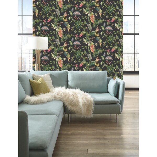 York Wallcoverings Fiji Garden Green Wallpaper - AT7093