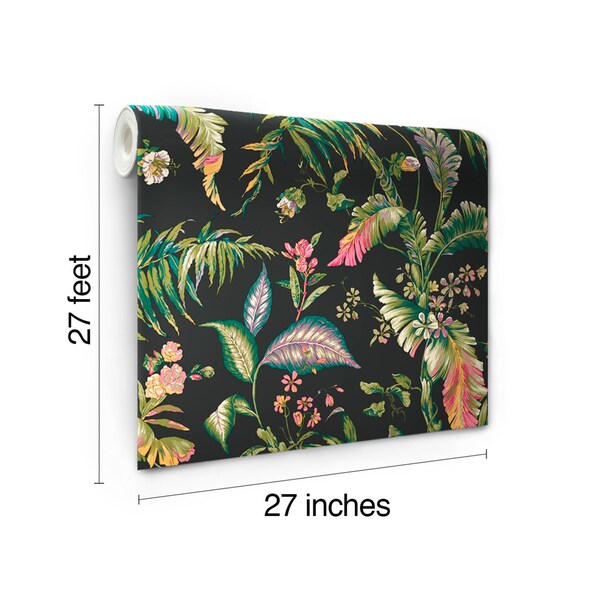 York Wallcoverings Fiji Garden Green Wallpaper - AT7093